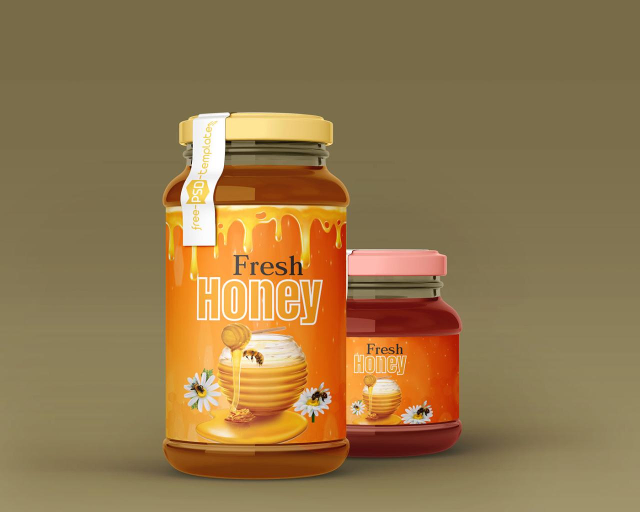 honey jar label design and packaging label design by Fatima on Dribbble