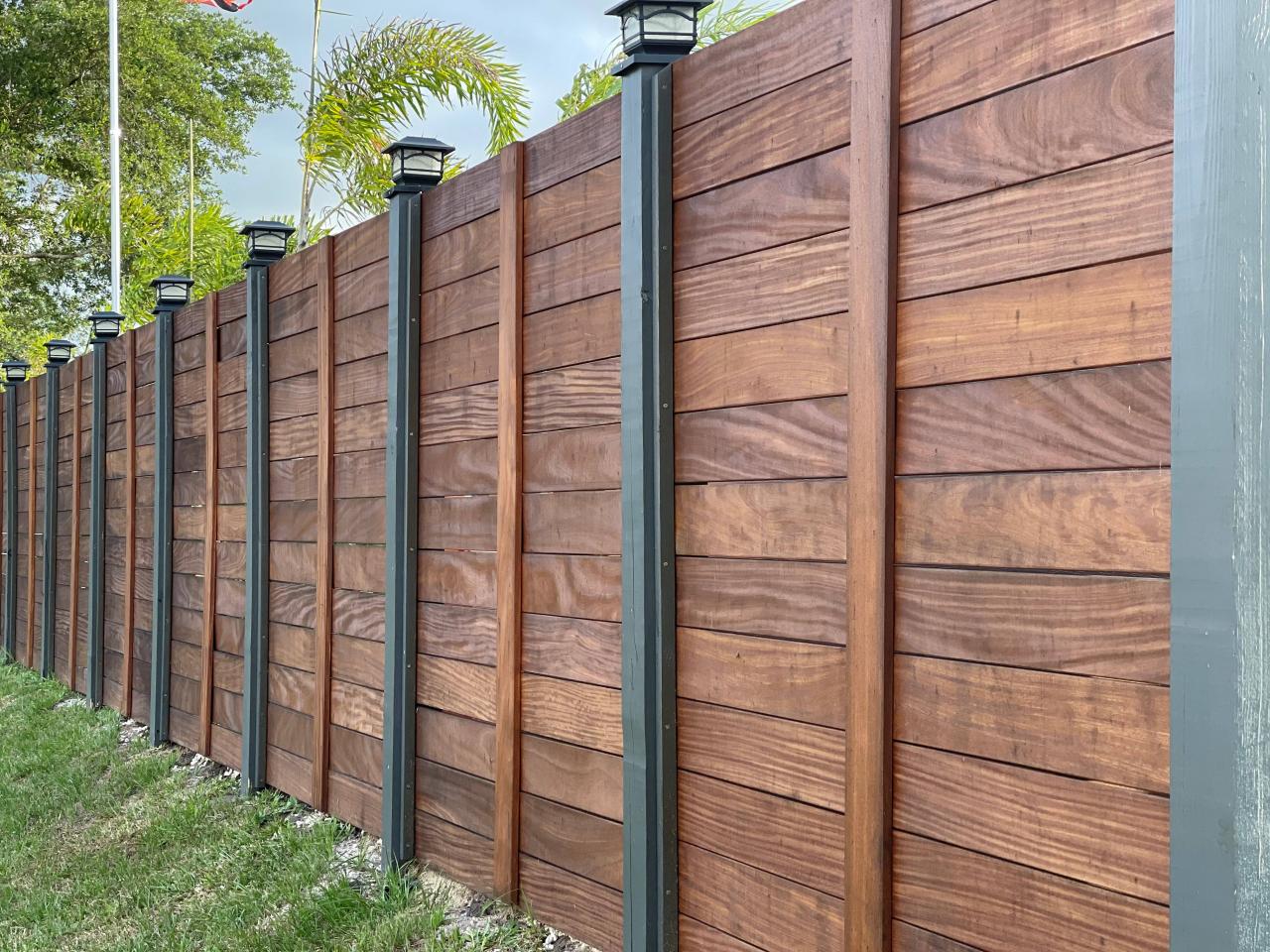 Custom Hardwood Cumaru Fence - Horizontal design - Port St Lucie, Fl ... Custom Hardwood Cumaru Fence - Horizontal design - Port St Lucie, Fl ...