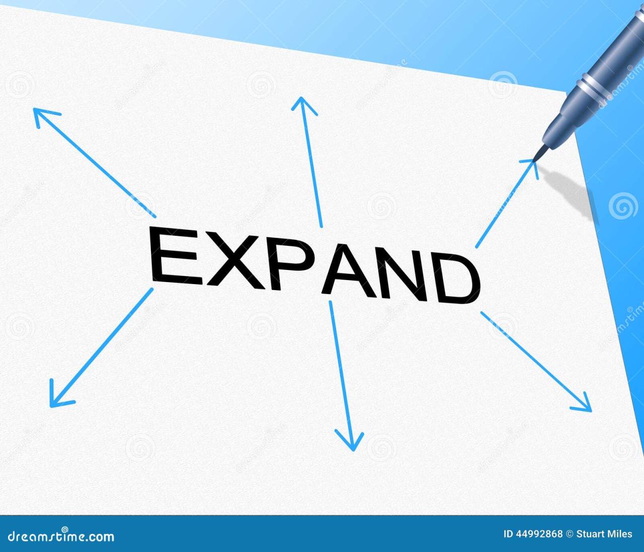 Big Expand Represents Increase In Size And Enlarge Stock Illustration ...