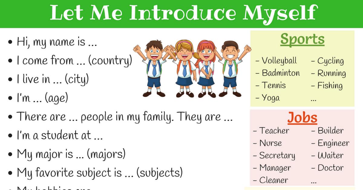 How to introduce yourself and others – Artofit